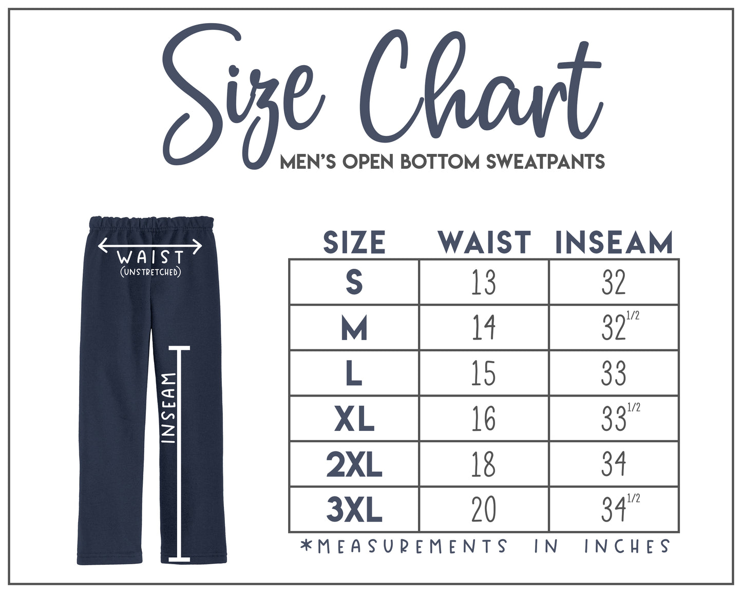 Unisex Open Bottom Sweatpants